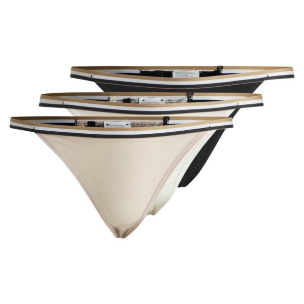 Lot de trois strings avec taille à rayures emblématiques – Hugo Boss