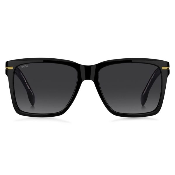 Lunettes de soleil en acétate noir avec finitions dorées – Hugo Boss