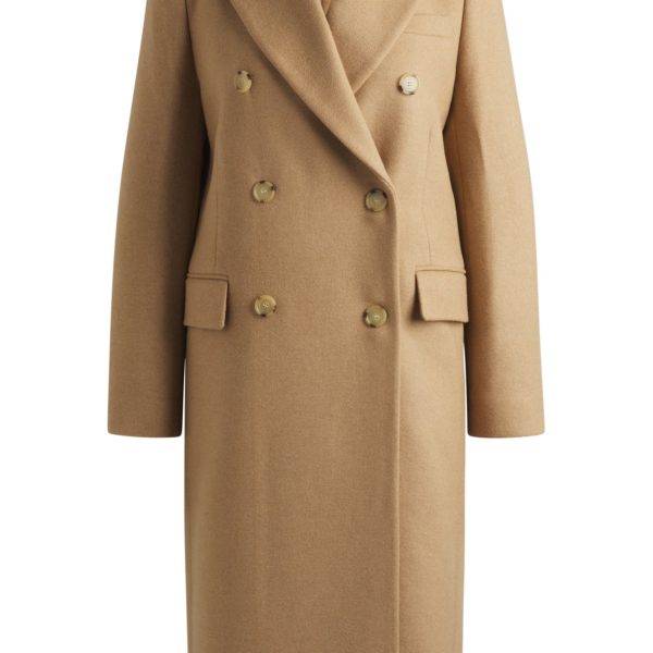 Manteau long croisé en twill – Hugo Boss