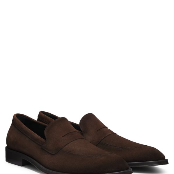 Mocassins Penny en cuir suédé confectionnés en Italie – Hugo Boss