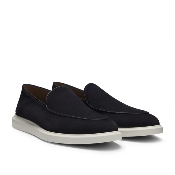 Mocassins en cuir suédé avec logos – Hugo Boss