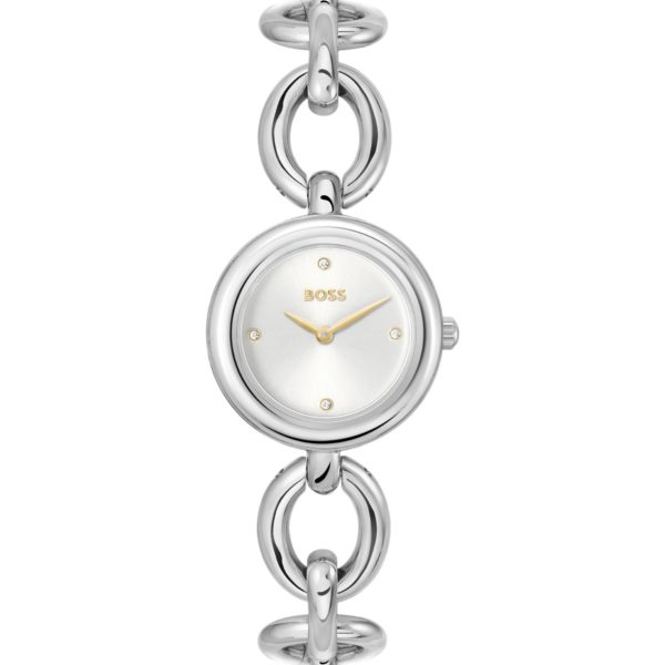 Montre argentée avec bracelet à anneaux – Hugo Boss