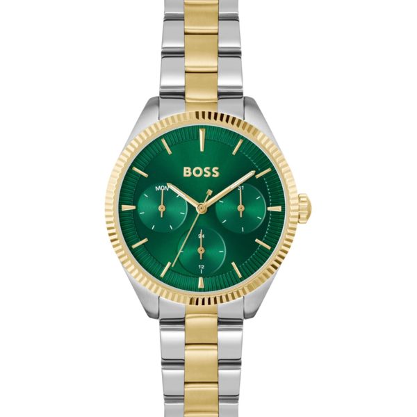 Montre bicolore à lunette cannelée – Hugo Boss
