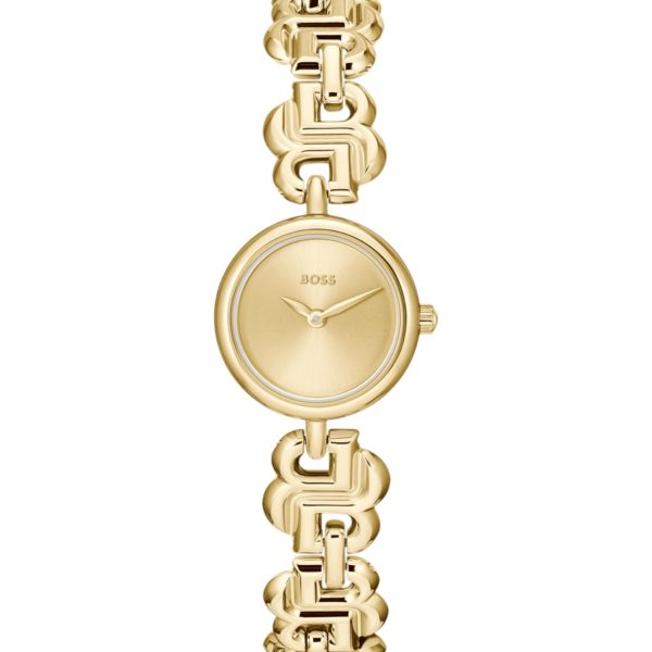 Montre dorée avec bracelet à monogramme Double B – Hugo Boss