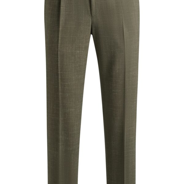 Pantalon Slim chiné en laine vierge et lin – Hugo Boss
