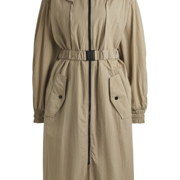 Parka longue en seersucker avec ceinture – Hugo Boss