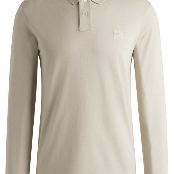 Polo Slim en coton stretch à patch logoté – Hugo Boss