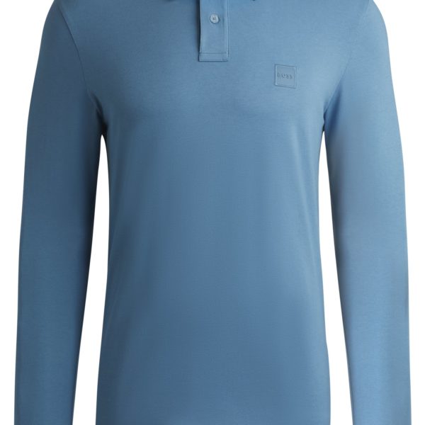 Polo Slim en coton stretch à patch logoté – Hugo Boss