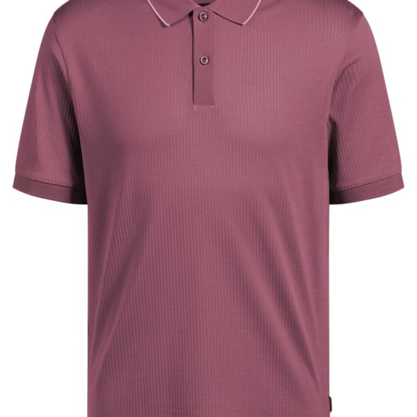 Polo en soie et coton avec rayures structurées – Hugo Boss