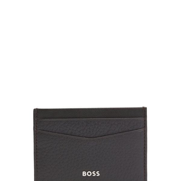 Porte-cartes en cuir grainé avec logo – Hugo Boss