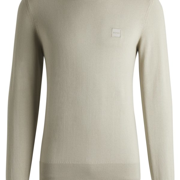 Pull Regular en coton et cachemire avec patch logoté – Hugo Boss