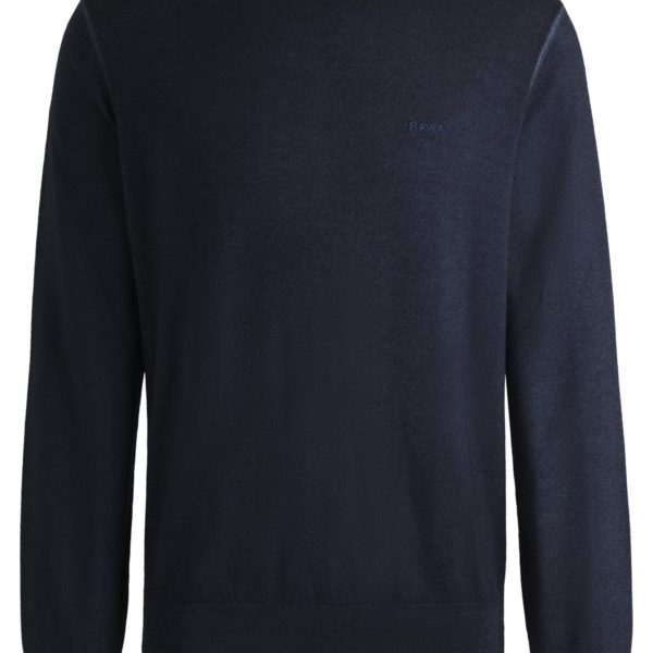 Pull Regular en laine vierge avec logo brodé – Hugo Boss