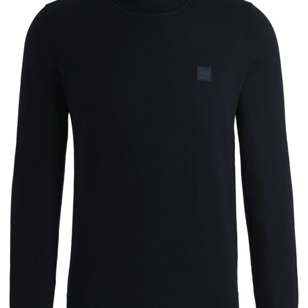Pull à col roulé Regular en coton et cachemire – Hugo Boss