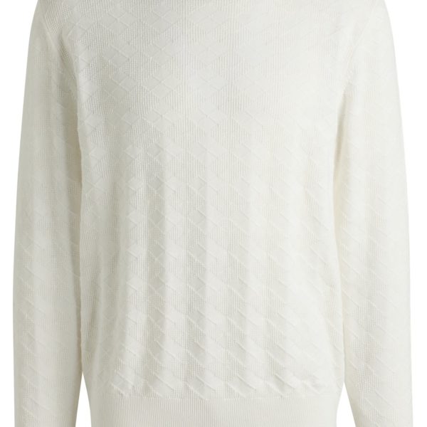 Pull en coton à motif argyle ton sur ton – Hugo Boss