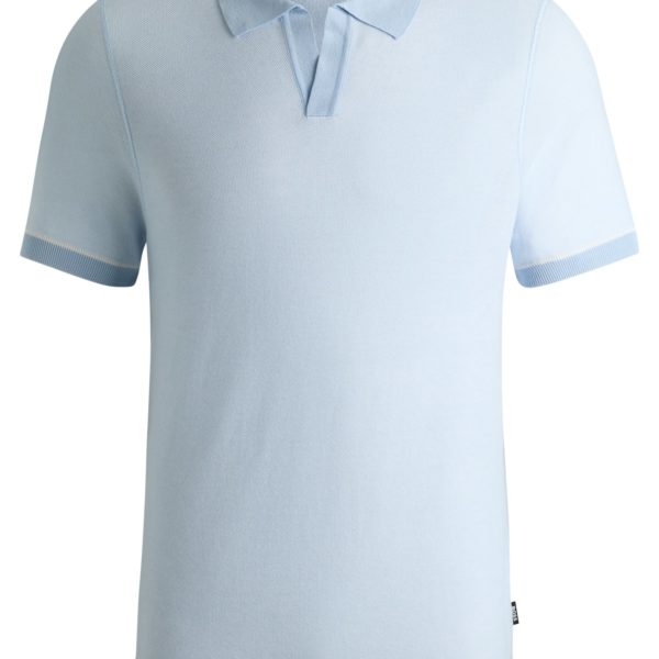 Pull en coton mélangé à col Johnny – Hugo Boss