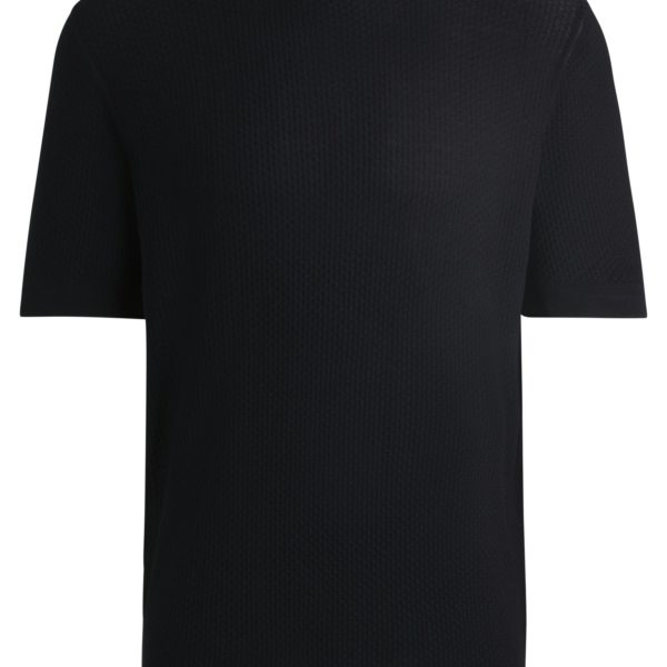 Pull en maille de soie structurée – Hugo Boss