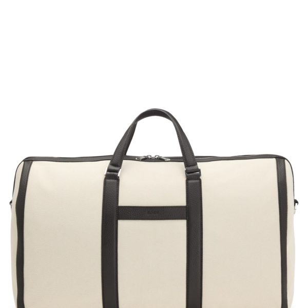 Sac de voyage en toile avec finitions en cuir – Hugo Boss