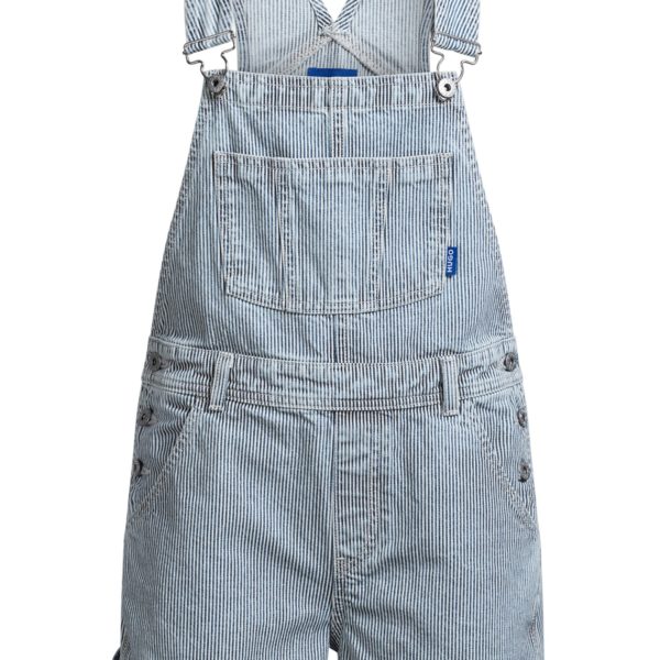Salopette courte en denim bleu à rayures – Hugo Boss
