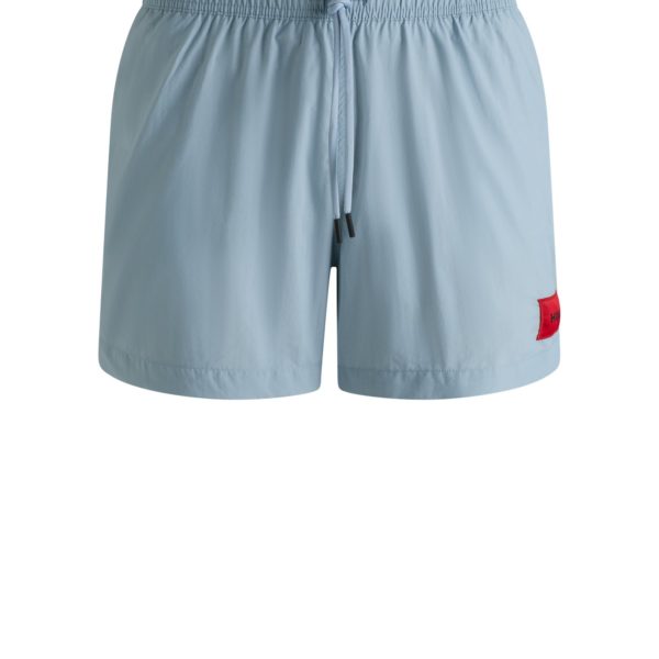 Short de bain entièrement doublé avec étiquette logotée rouge – Hugo Boss