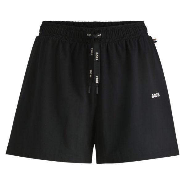 Short de pyjama en coton stretch avec cordon de serrage et logo imprimé – Hugo Boss
