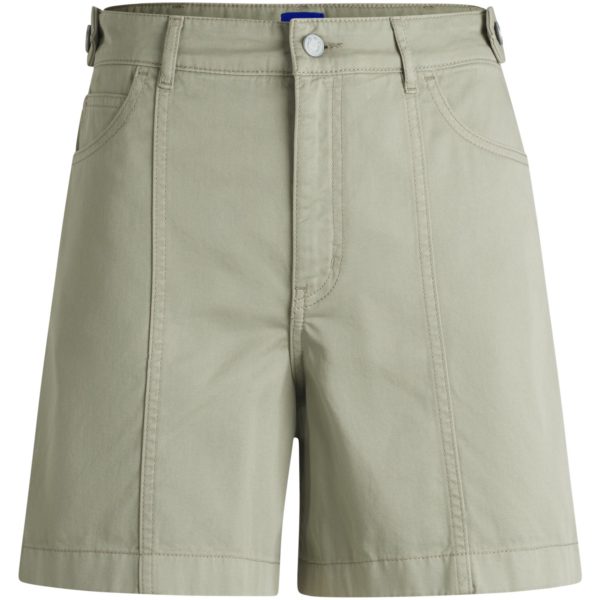 Short en twill de coton avec fermetures éclair latérales – Hugo Boss