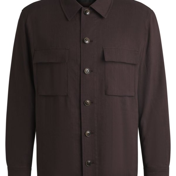 Surchemise Relaxed en lin mélangé à teneur en laine – Hugo Boss