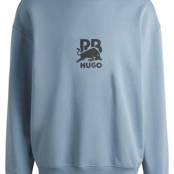 Sweat HUGO x RB en molleton de coton avec logo en carbone – Hugo Boss