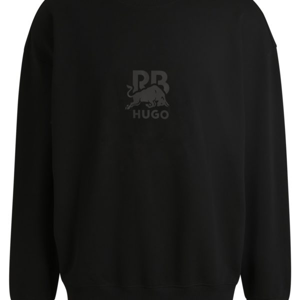 Sweat HUGO x RB en molleton de coton avec logo en carbone – Hugo Boss