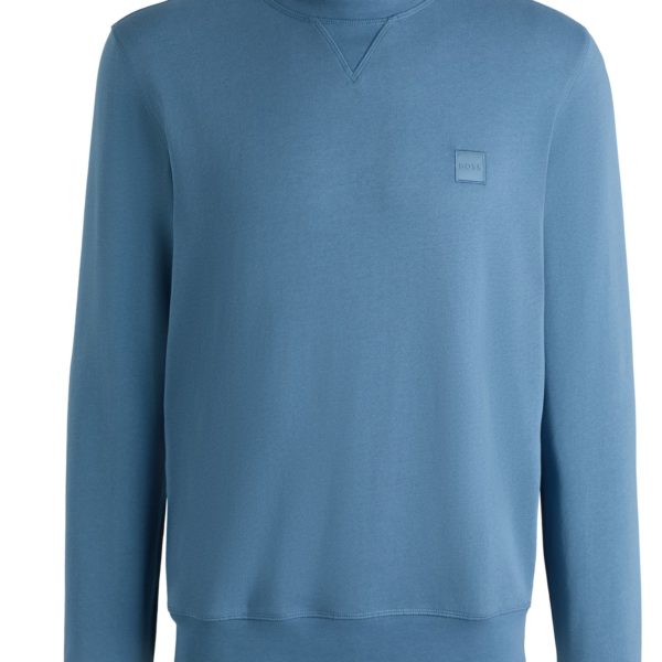 Sweat Regular en molleton de coton avec patch logoté – Hugo Boss