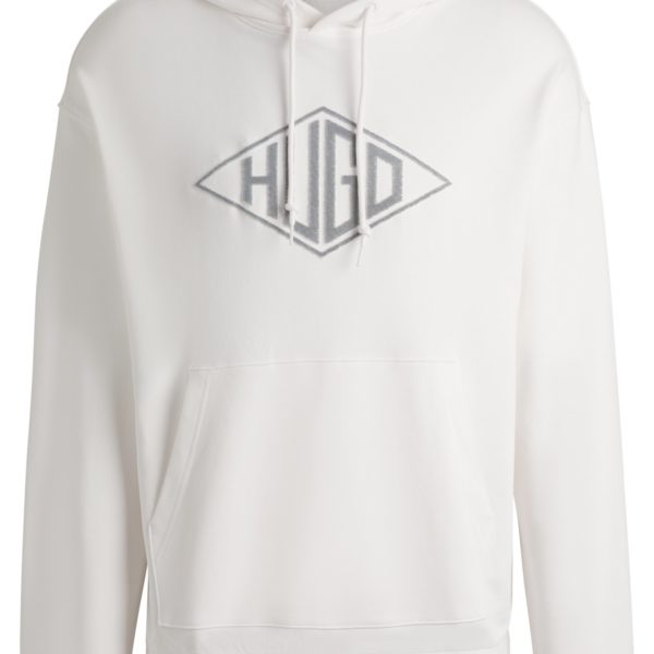 Sweat à capuche en molleton de coton avec logo brodé – Hugo Boss