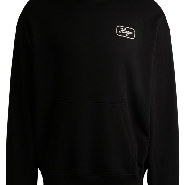 Sweat à capuche en molleton de coton avec motif artistique brodé – Hugo Boss