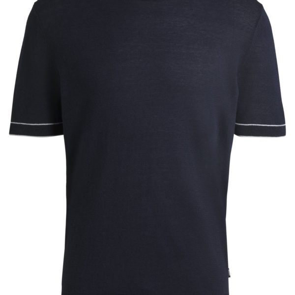 Sweat en lin mélangé avec liserés – Hugo Boss