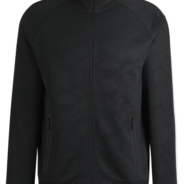 Sweat zippé en jacquard cercle à rayures latérales – Hugo Boss