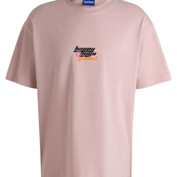 T-shirt Oversize en coton avec logo Happy HUGO – Hugo Boss