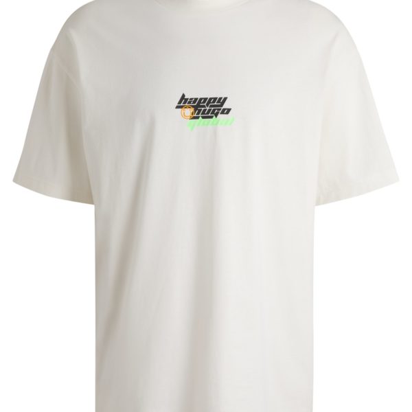 T-shirt Oversize en coton avec logo Happy HUGO – Hugo Boss