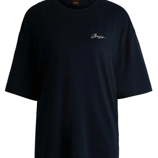 T-shirt Oversize en jersey de coton avec logo artistique – Hugo Boss