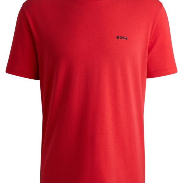 T-shirt Regular en coton stretch avec logo contrastant – Hugo Boss