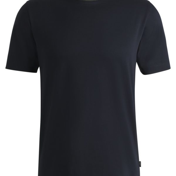 T-shirt Slim en coton mercerisé avec col à rayure – Hugo Boss