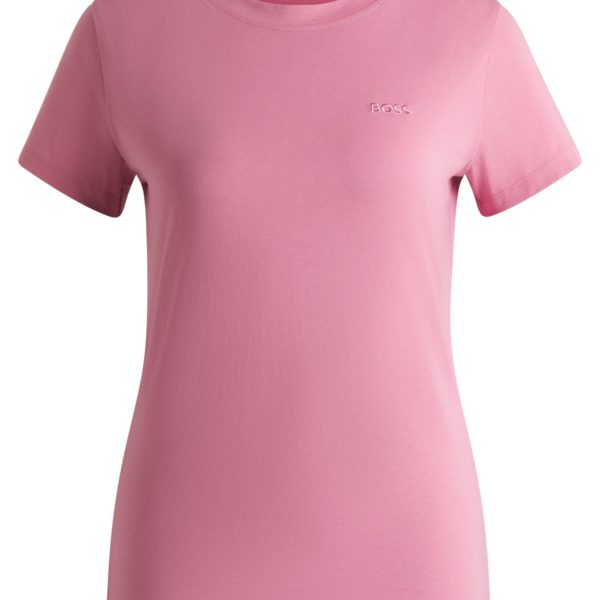 T-shirt Slim en jersey de coton avec logo ton sur ton – Hugo Boss