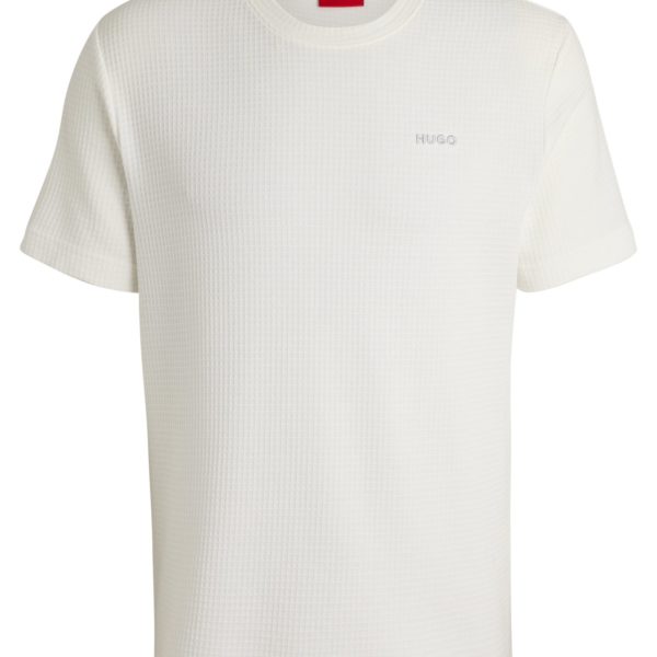 T-shirt de pyjama gaufré avec logo brodé – Hugo Boss