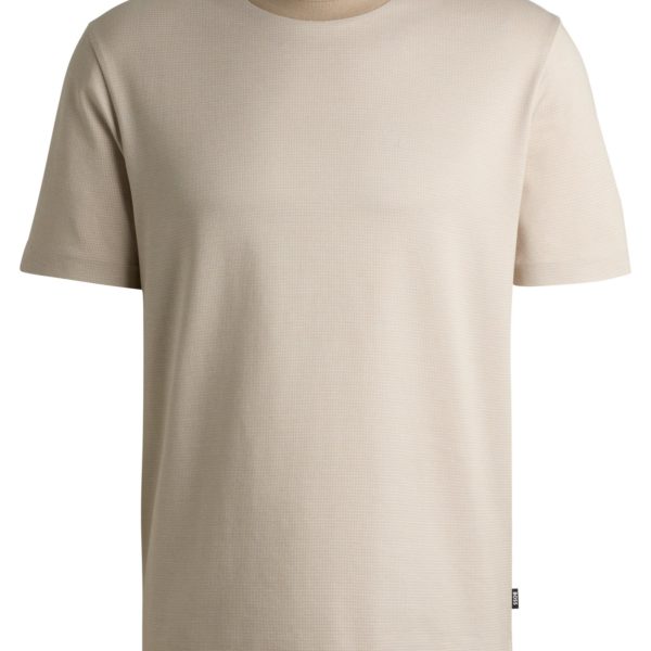 T-shirt en coton mercerisé à micro motif – Hugo Boss