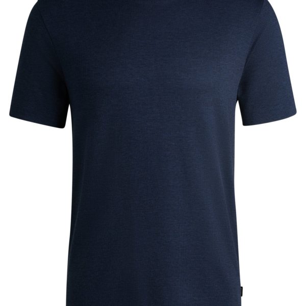 T-shirt en coton mercerisé à micro motif – Hugo Boss
