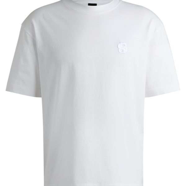 Hugo Boss BOSS SELECTED BY SHOHEI OHTANI T-shirt en coton mercerisé avec monogramme Double B