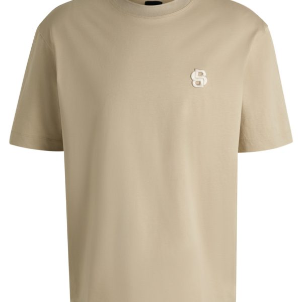 Hugo Boss BOSS SELECTED BY SHOHEI OHTANI T-shirt en coton mercerisé avec monogramme Double B