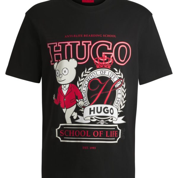 T-shirt en jersey de coton à imprimé logo graphique – Hugo Boss