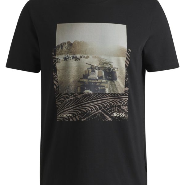 T-shirt en jersey de coton à imprimé photographique – Hugo Boss