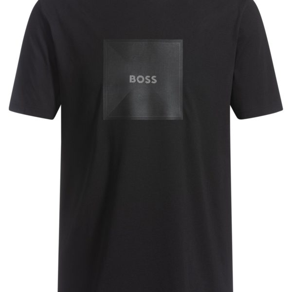 T-shirt en jersey de coton avec logo artistique – Hugo Boss