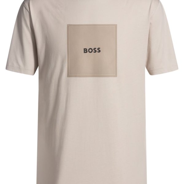 T-shirt en jersey de coton avec logo artistique – Hugo Boss