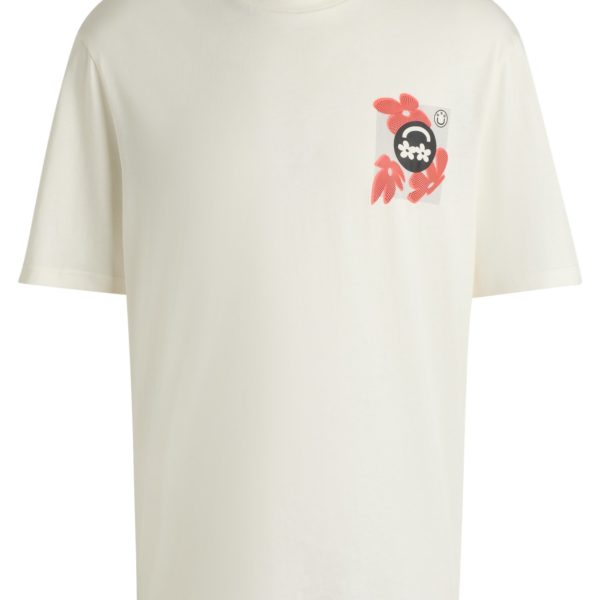T-shirt en jersey de coton avec logos imprimés – Hugo Boss