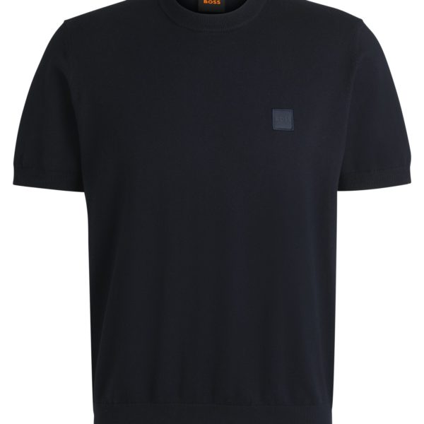T-shirt en maille de coton et cachemire – Hugo Boss